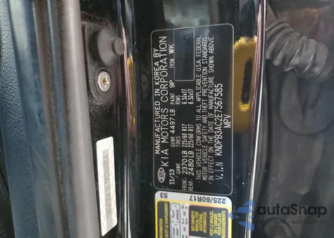 2014 Kia Sportage Base from USA, damaged, VIN KNDPB3AC2E7567585